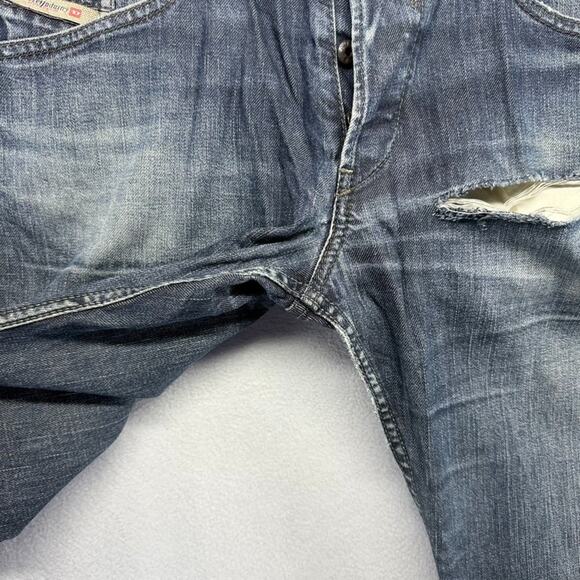 Diesel jeans men's 32x34 Fit 34x33 Blue Belther Regular Slim Tapered Vintage y2k - Picture 8 of 14